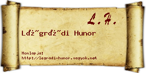 Légrádi Hunor névjegykártya